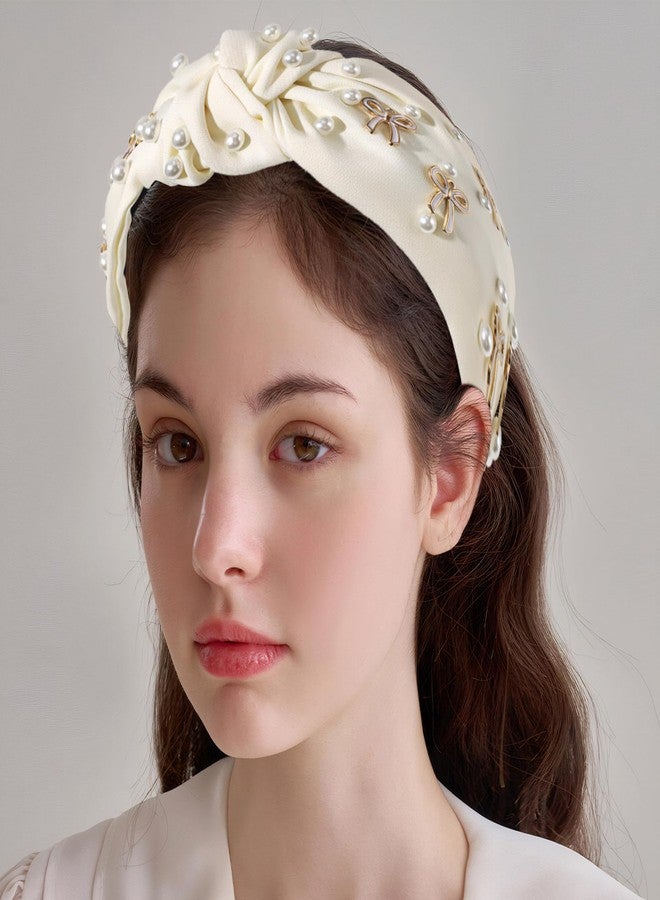 panthra 2 PCS Knotted Headband, Cute Knotted Headband for Women, Non Slip Top Knot Headbands, Thick Elastic Hairband, Black Hair Accessories - Image 4